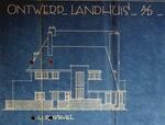 Linker zijgevel - ontwerptekening.
<br/>
Archief Delfzijl, 1933